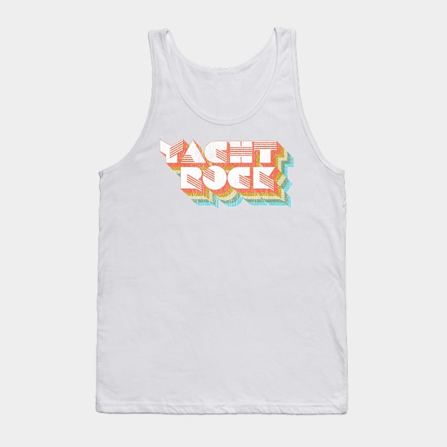 Vintage Fade Yacht Rock Party Boat Drinking graphic Tank Top by Vector Deluxe